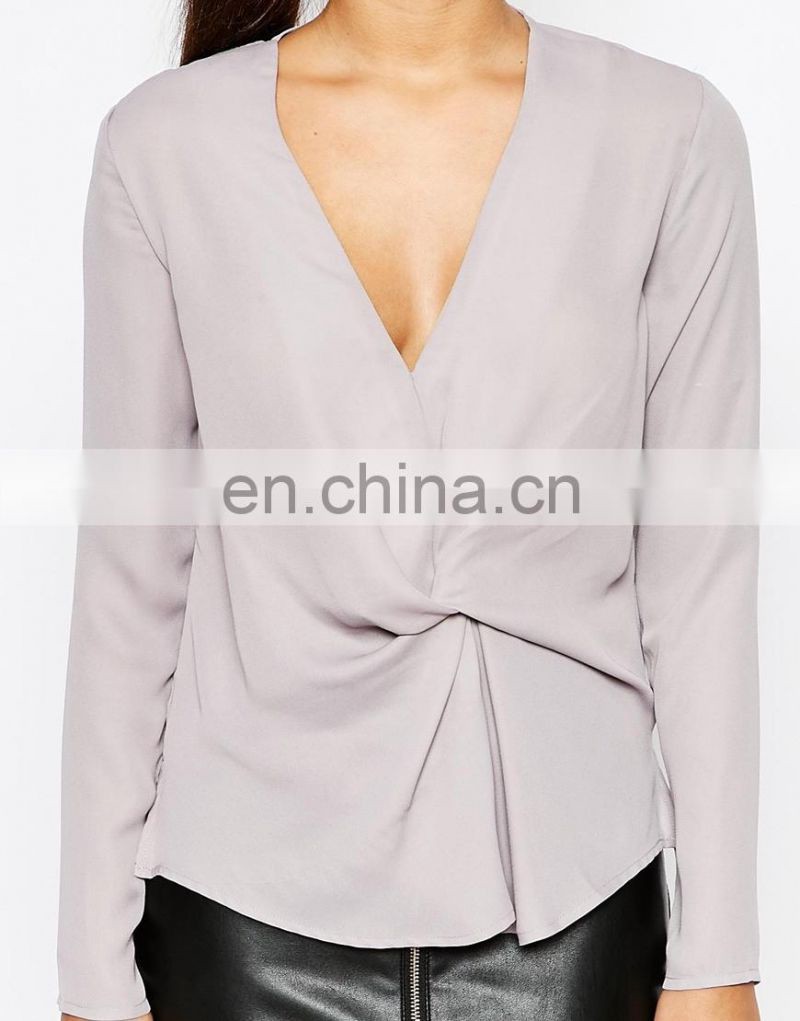 High quality hot sell diamante ladies crop top,blouses,Jumpsuits,latest fashion blouse design