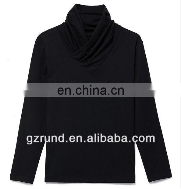 2014 new latest mens t shirts/ long-sleeved turtleneck t-shirt men t-shirt/high fashion mens clothing italian shirts with high