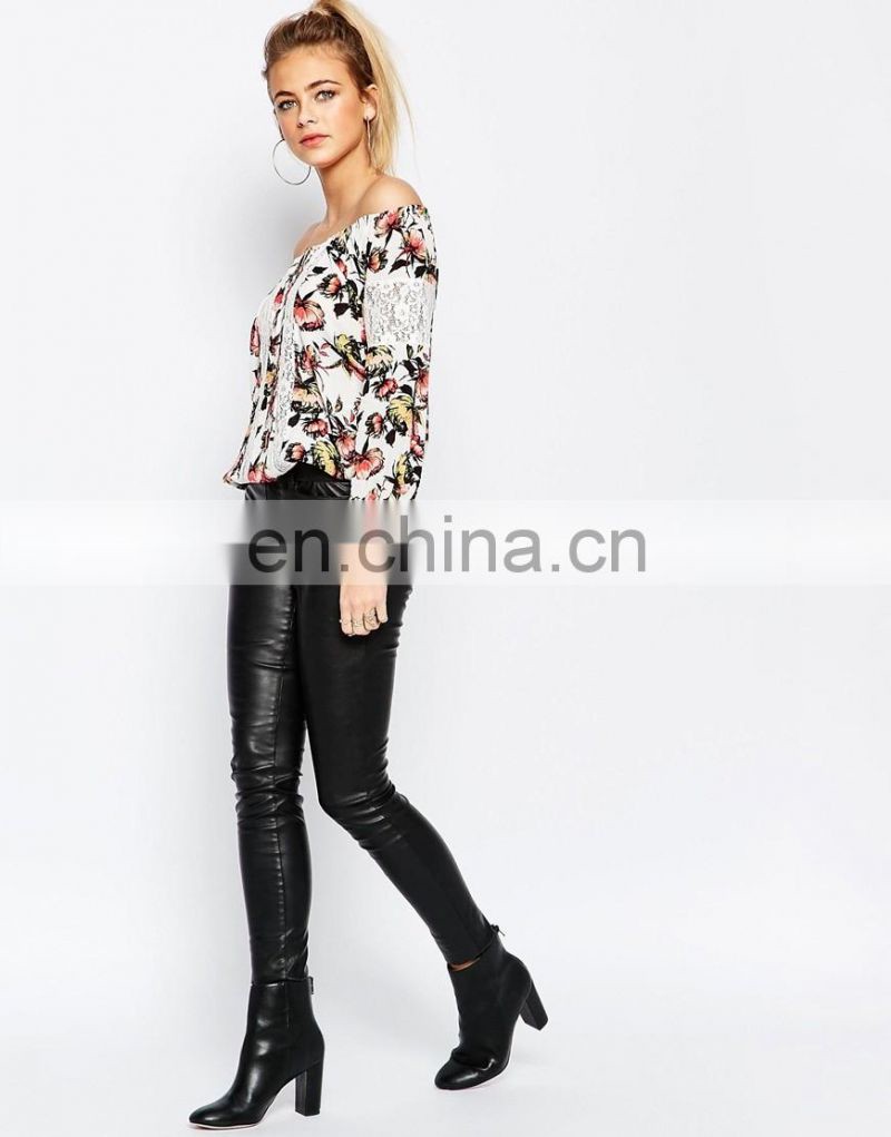 High Quality Spandex Office Lady's blouse and skrit uniform latest fashion blouse design