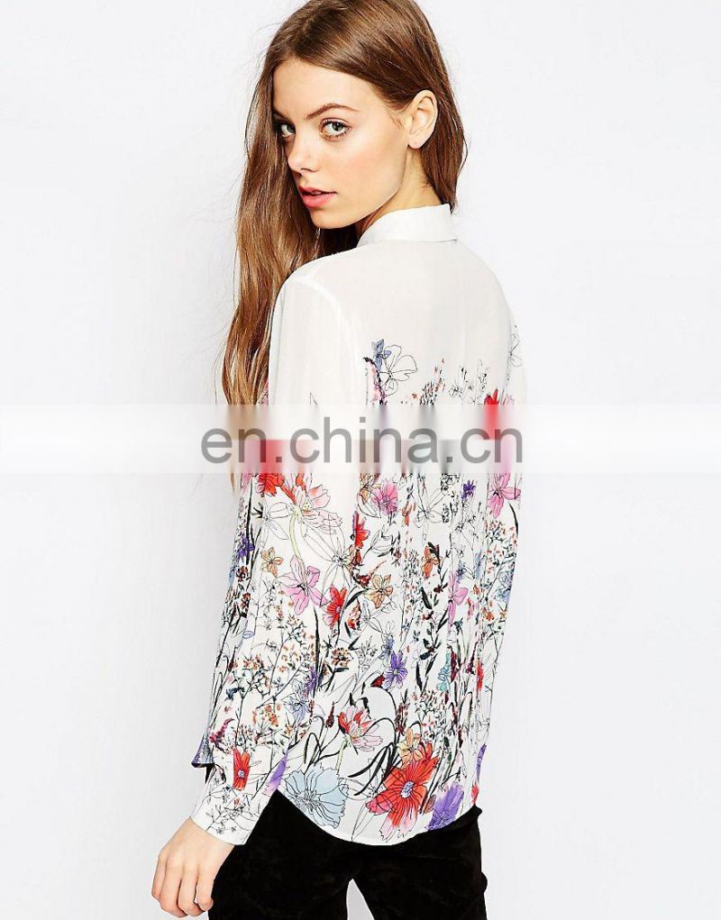 China Supplier clothing wholesale embroidered blouse for middle aged women latest design ladies linen blouses