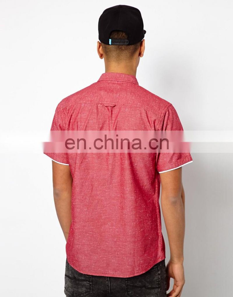 Outdoor wear cotton short sleeve latest fashion men casual shirts model-sc142