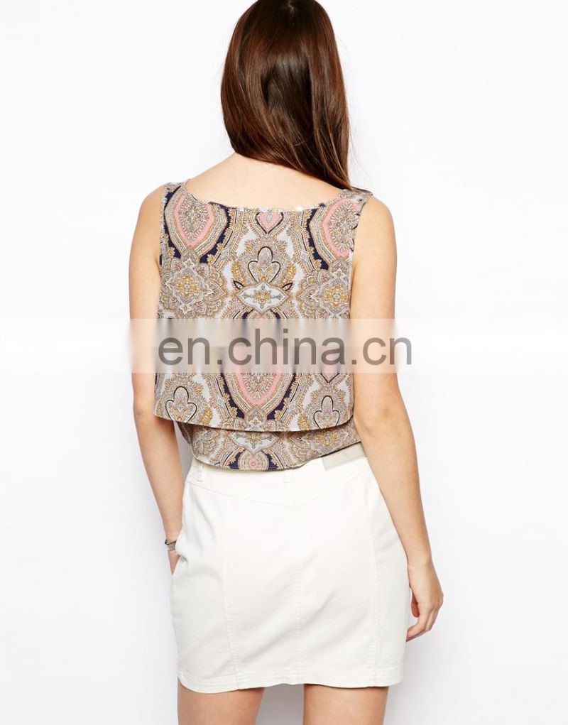 summer blouses women clothing 2014 Blouse with Lace Insert apparel suppliers model-cp216