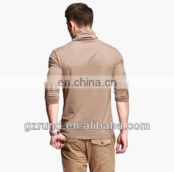 2014 new latest mens t shirts/ long-sleeved turtleneck t-shirt men t-shirt/high fashion mens clothing italian shirts with high