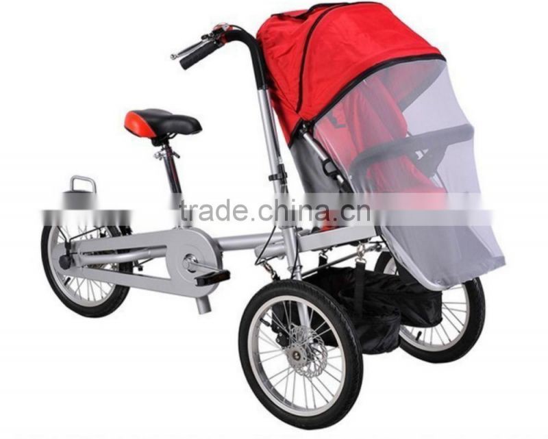3 wheels Infant mother bike baby stroller bike