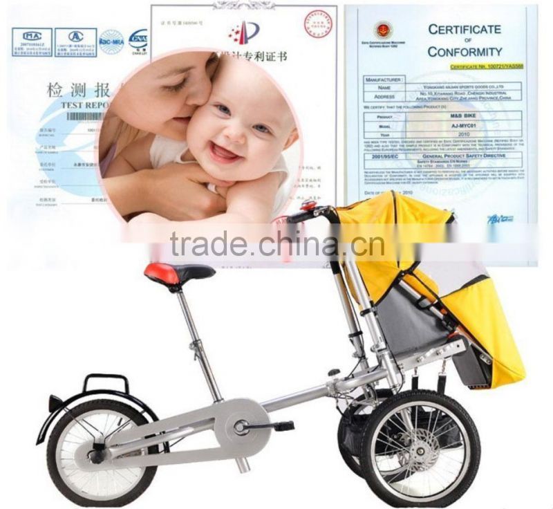 3 wheels Infant mother bike baby stroller bike