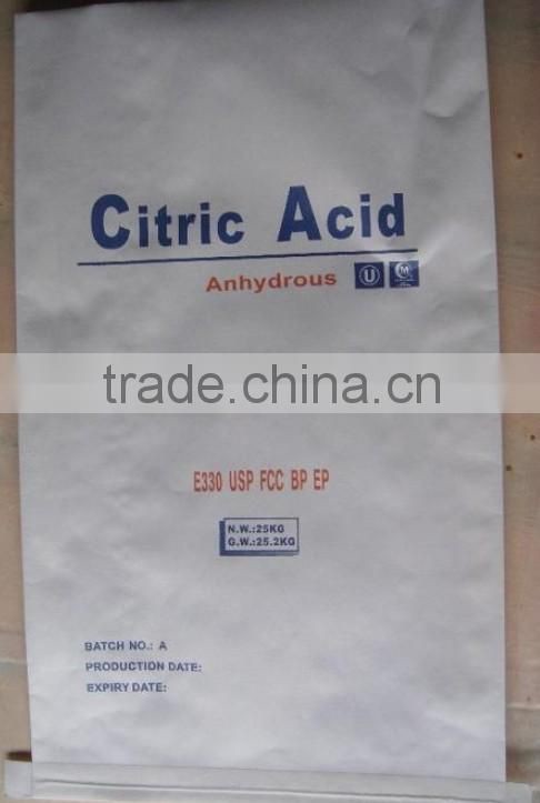 factory citric acid anhydrous/citric acid monohydrate price food grade