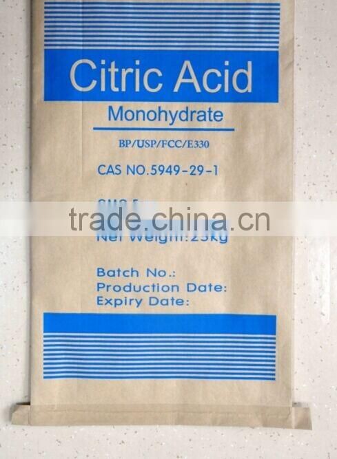 factory citric acid anhydrous/citric acid monohydrate price food grade