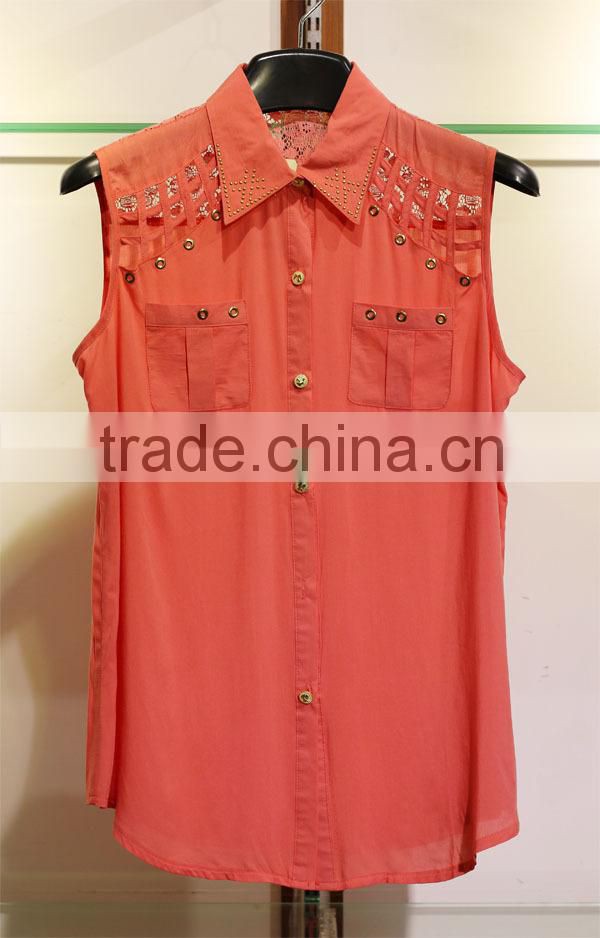 circle iron tablets eyelet off shoulder artifcial cotton tops