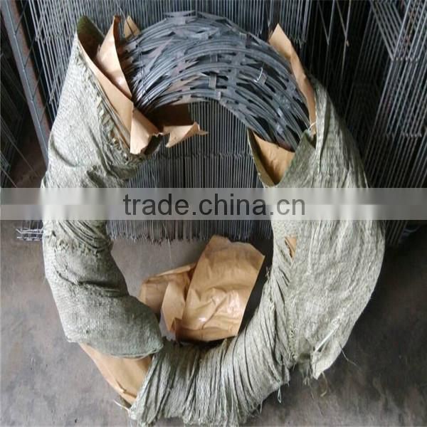 Export hot-sale stainless steel Razor Barbed iron fort door security good anti blocking effect