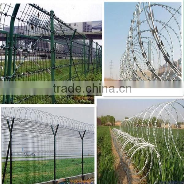 Hot sale high quality razor barbed wire price per roll in Guangzhou