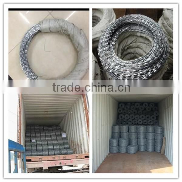 Export hot-sale stainless steel Razor Barbed iron fort door security good anti blocking effect