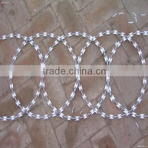 Hot sale high quality razor barbed wire price per roll in Guangzhou