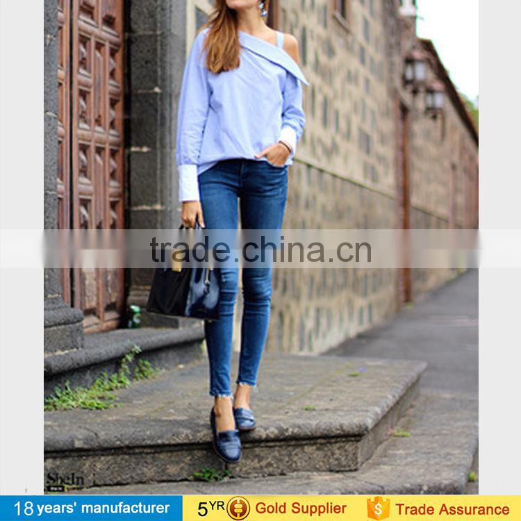 2017 latest women blouse tops sample long sleeve ruffle collar high Neck cotton sarees blouse designs patterns picture