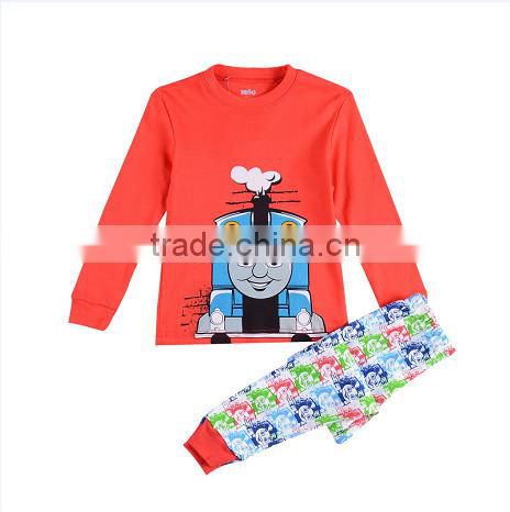 children thomas pajamas wholesale long sleeve boys and girls cartoon pajamas
