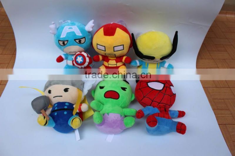 2015 newest Superman batman Plush toy USA captain Thor Plush Doll Gift For Children