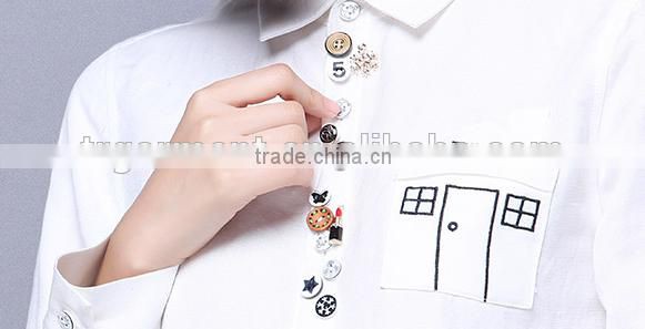 cotton blouse 2016 blouse for office blouses for women wholesale