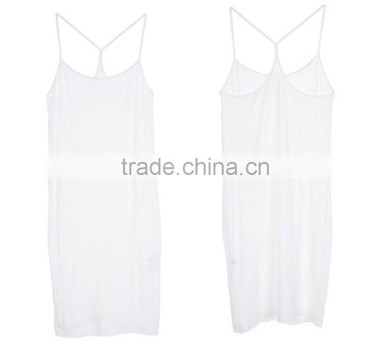 Fashion sexy spaghetti strap long vest