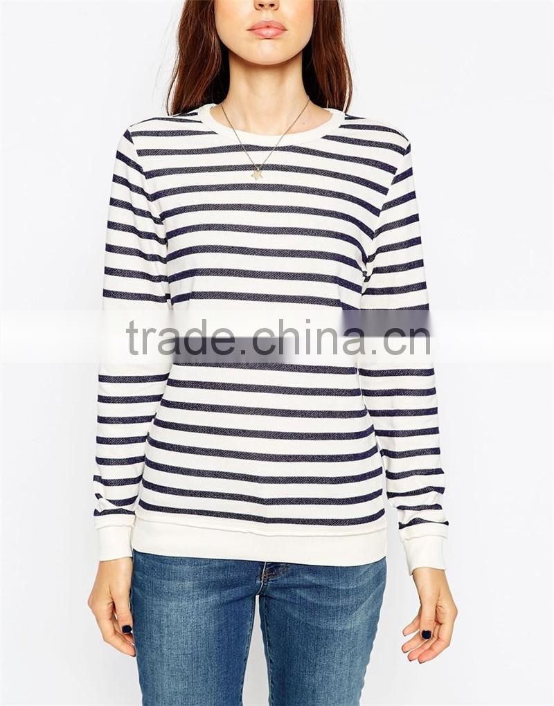 O-collar strips women casual hoodies without hood OEM service