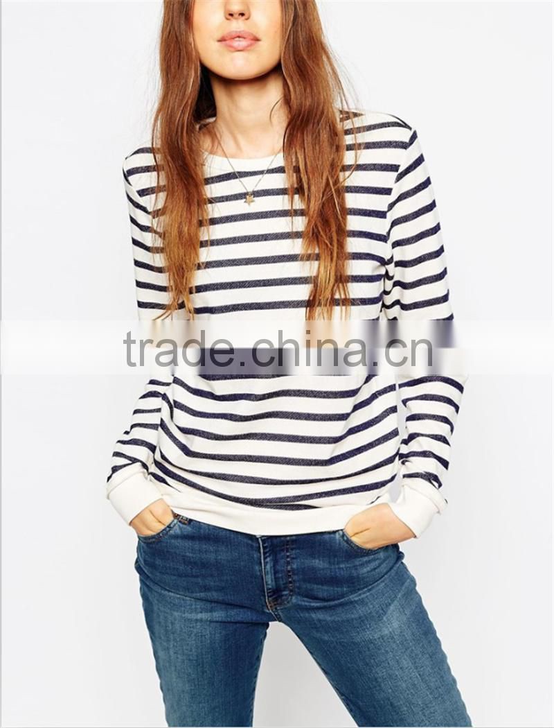 O-collar strips women casual hoodies without hood OEM service