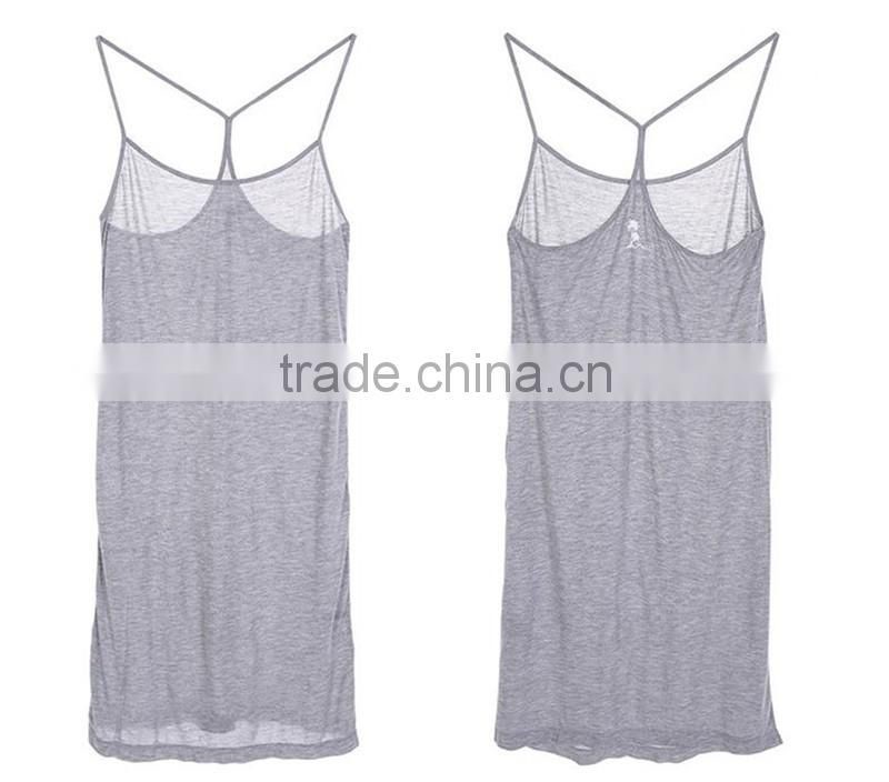 Fashion sexy spaghetti strap long vest