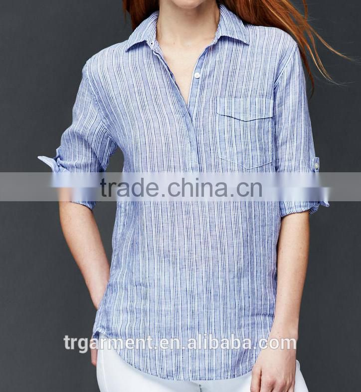 women bodyshirt linen casual tops plus size blouses