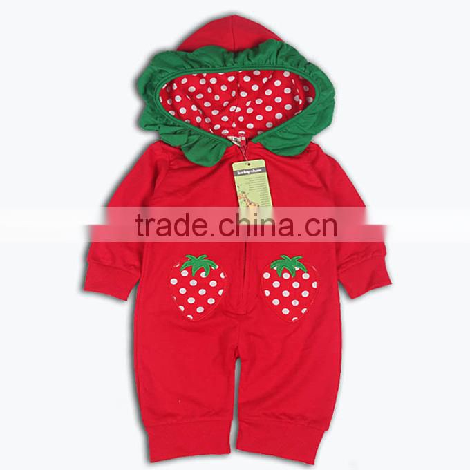 2015 Newest Baby Girl Clothing Set Red Kids Clothing Sets With Strawberry Printing For Kids Wholesale RR40815-19