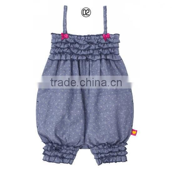 Romper,Siamese trousers.Denim harnesses,Girls baby dress,5 pieces/lot pants RR40319-2