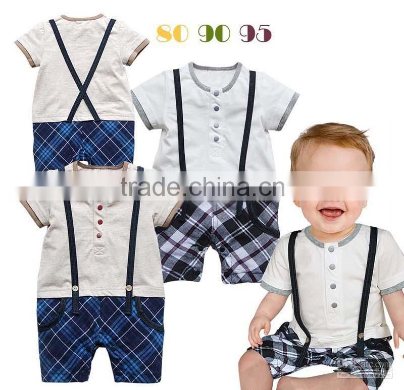 Gentleman Romper Kids Climb Clothes Fashion One Piece Clothing Infant Wear Baby One Piece Romper Boys RR40411-3