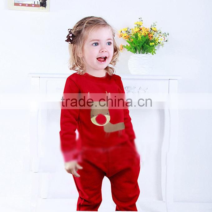 2015 Hot Sale Boy And Girl Flower Clothing Sets With fawn Pattern 2 Piece Children Casual Clothes CS41011-5