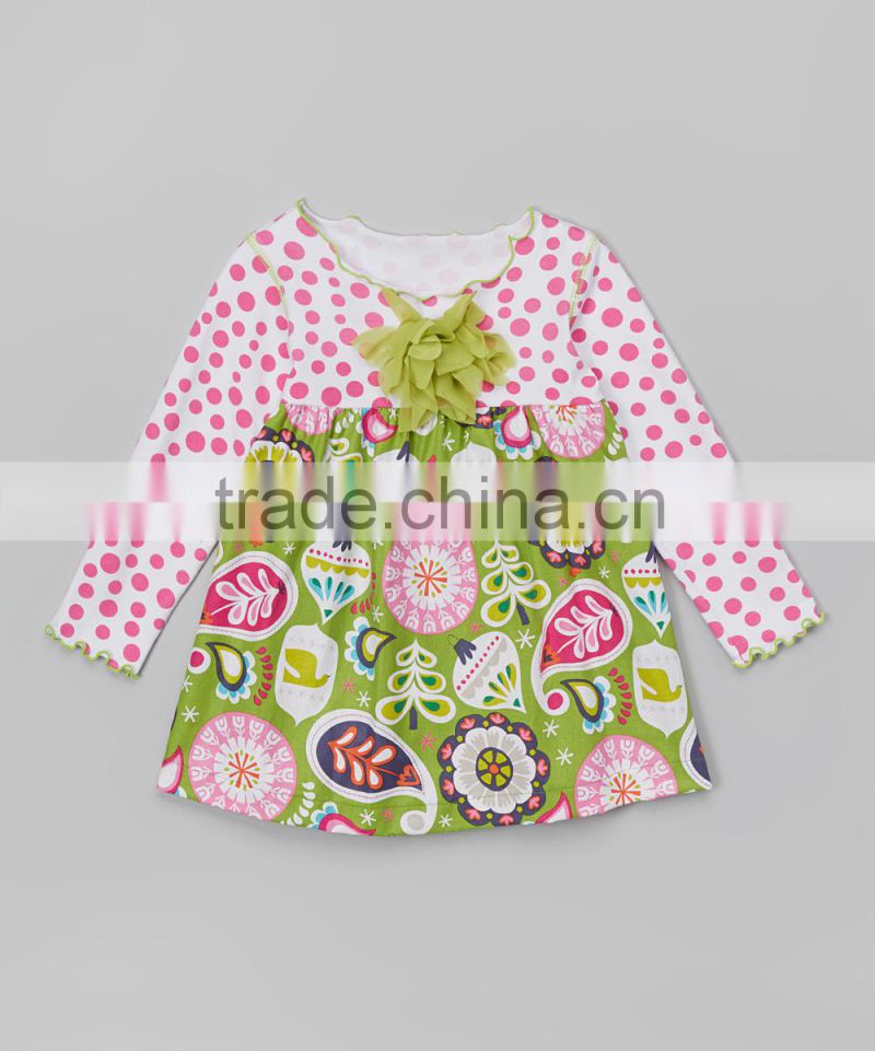 2015 Online Hot Sale Cotton Material Pretty Girls Traditional Festival Christmas Dress Z-GD80724-16