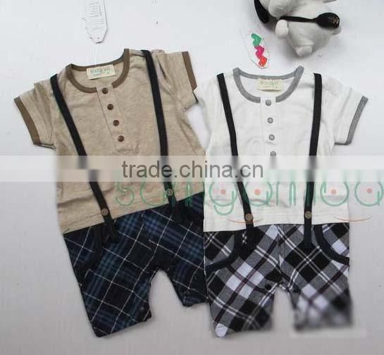 Gentleman Romper Kids Climb Clothes Fashion One Piece Clothing Infant Wear Baby One Piece Romper Boys RR40411-3