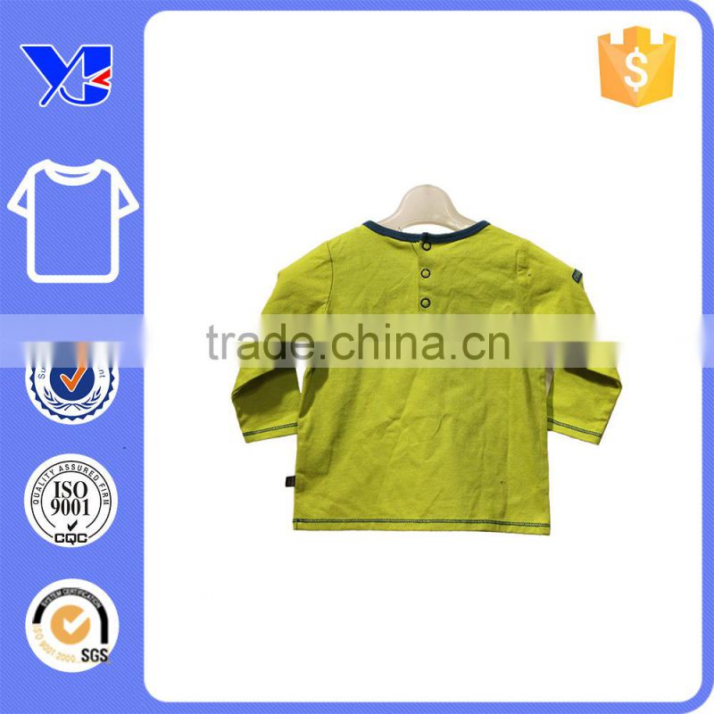 Bear map pattern back botton lovely comfortable cotton children t-shirt