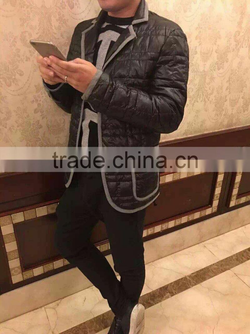 mens down jacket high quality Export Middle east warm and wearbale anti-eletricity comfortable guanghzou warehouse stock 2017