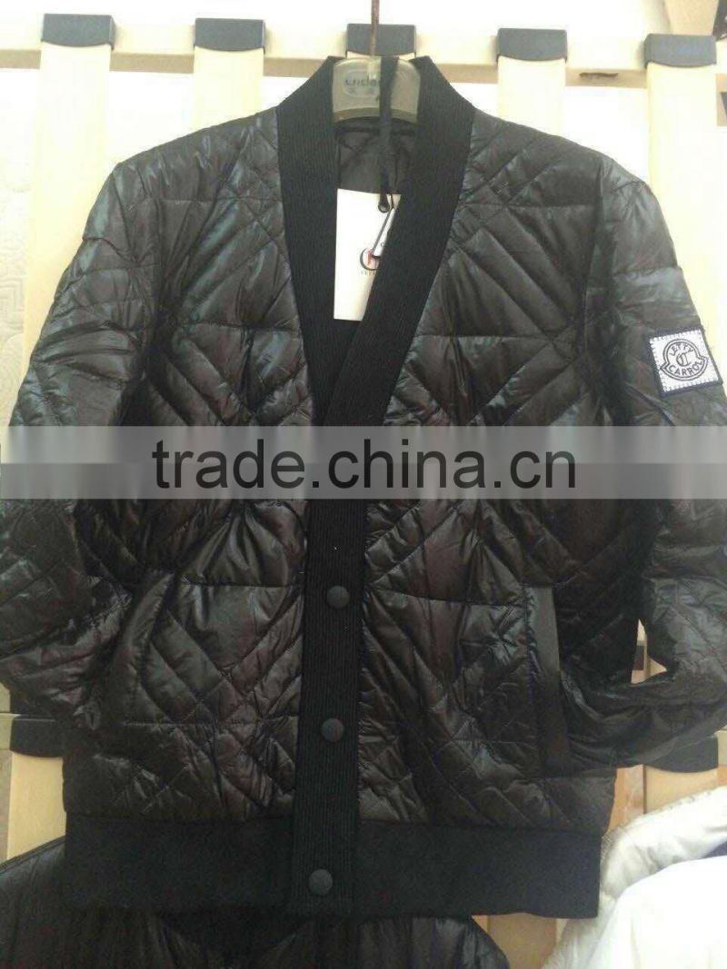 mens down jacket high quality Export Middle east warm and wearbale anti-eletricity comfortable guanghzou warehouse stock 2017