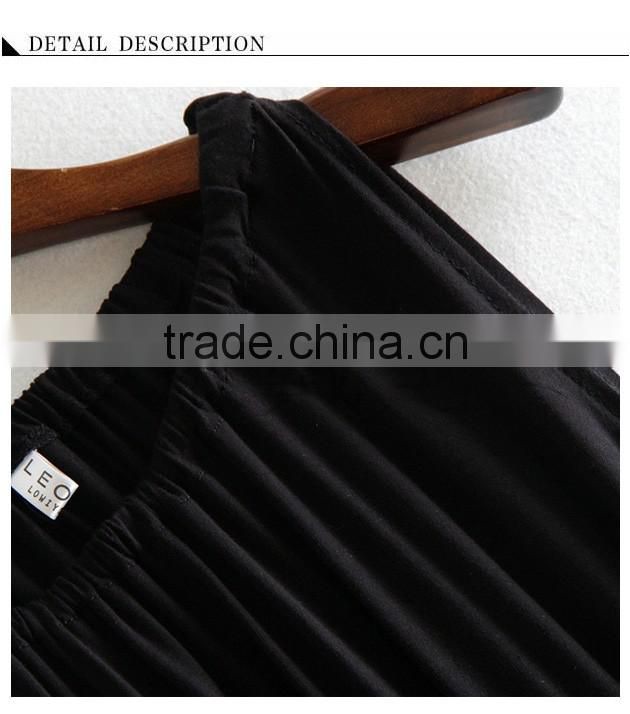 girl's wear long dress with pure color&causal wear dress