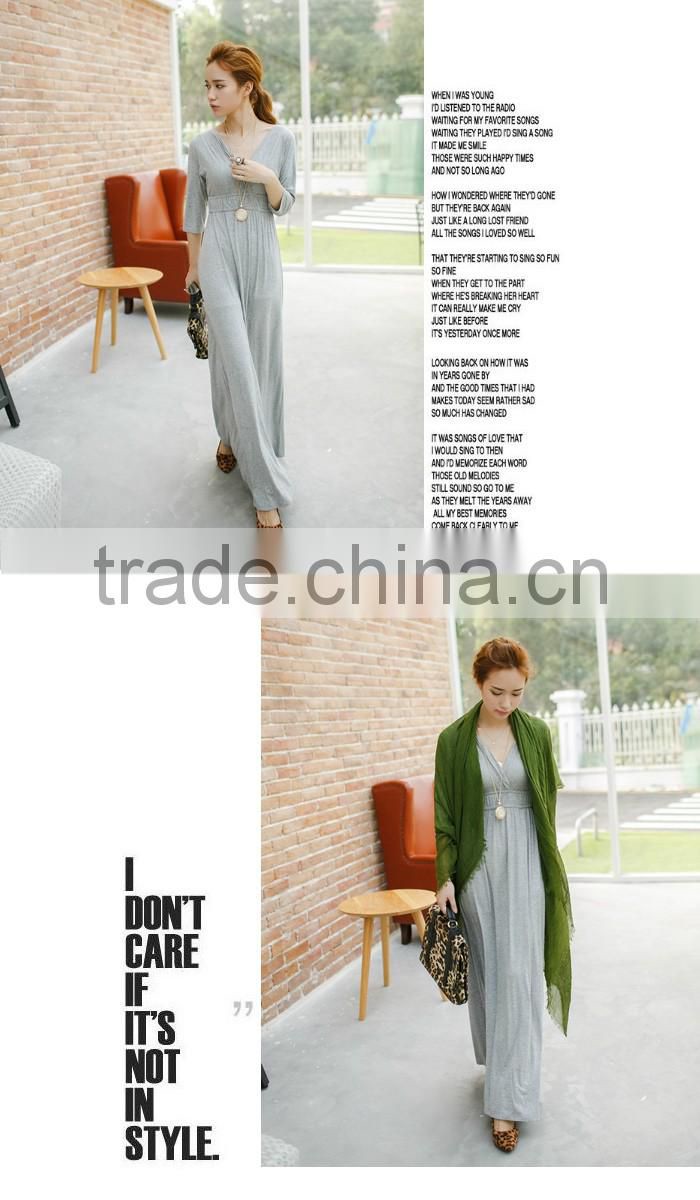 ladies elegant short sleeve v-neck dress