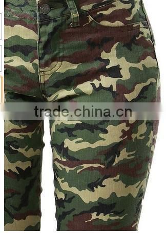 Camo Army Military Pattern Design Skinny Fashion Pants for Women