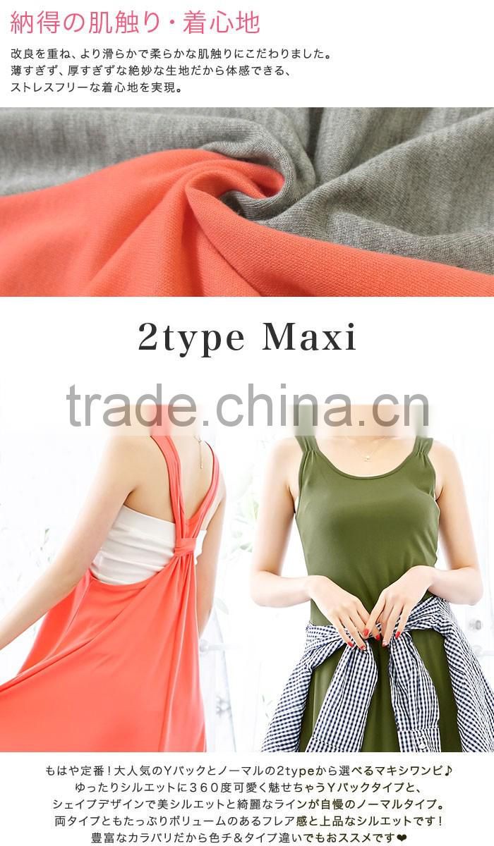 ladies plain long dress&sleeveless elegant dress