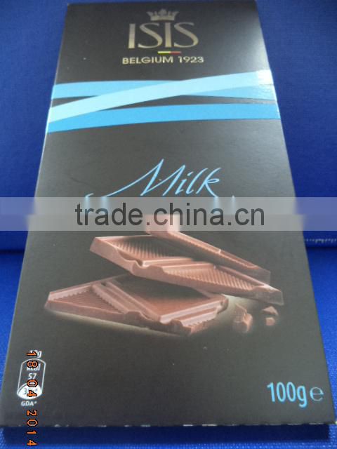 100% Pure Cocoa Butter Milk Chocolate 100g - OEM Services Welcomed FMCG products