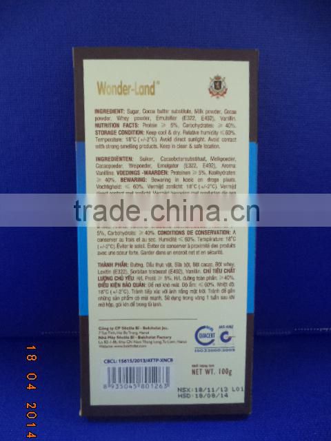 OEM Serviced Accepted Belgium Quality Dark Chocolate 100g FMCG products