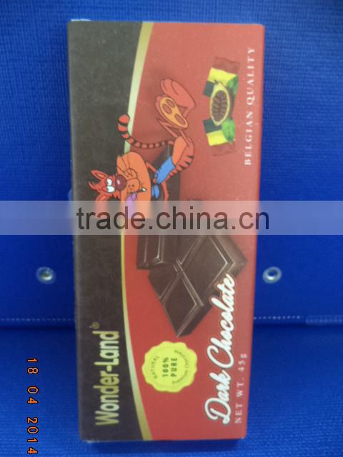 100% Pure Natural Premium-Quality Dark Chocolate 45g - OEM Services Welcomed FMCG products
