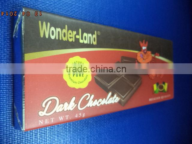 100% Pure Natural Premium-Quality Dark Chocolate 45g - OEM Services Welcomed FMCG products