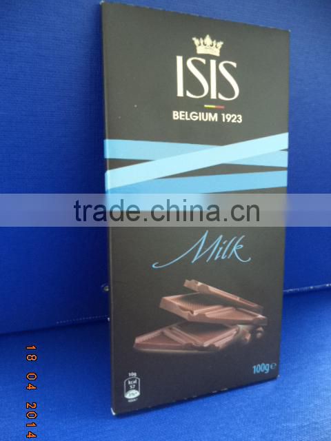 100% Pure Cocoa Butter Milk Chocolate 100g - OEM Services Welcomed FMCG products