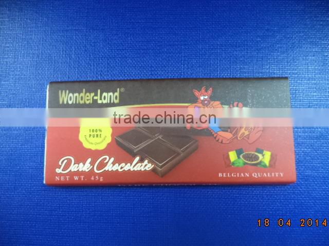 100% Pure Natural Premium-Quality Dark Chocolate 45g - OEM Services Welcomed FMCG products