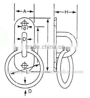 Marine Mooring Ring with Narrow Base