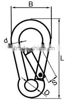 2450S Stainless Steel Eyelet Carbiner Hook