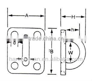 SS321 Industrial Safety Stainless Steel Pad Eye Plates