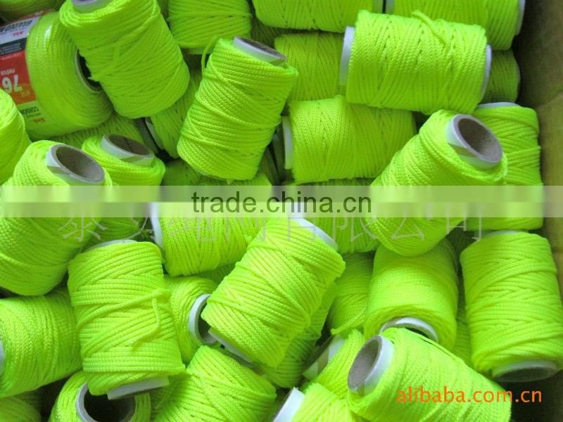 white polyester cord nylon duouble bralded rope flat braid rope
