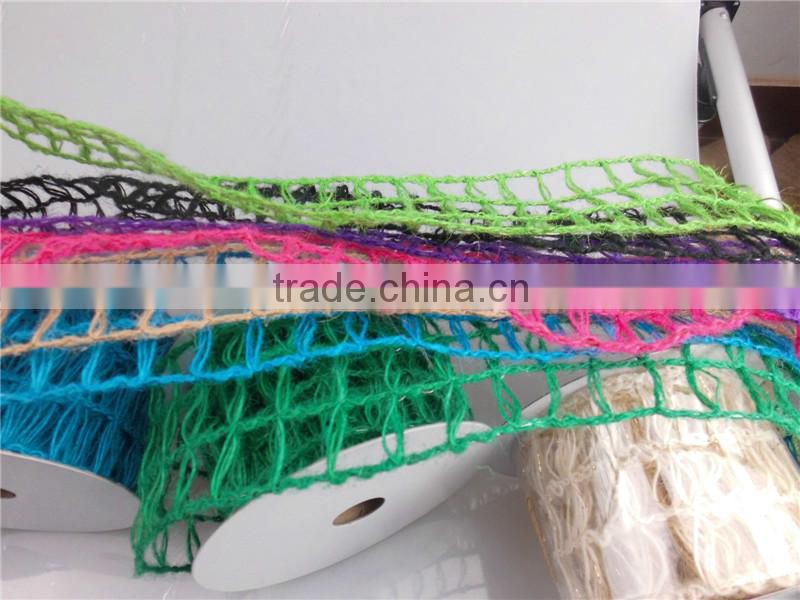 Hot Sell colored Jute Ribbon with Wired Textiles