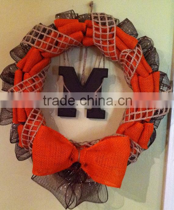 Hot Sell colored Jute Ribbon with Wired Textiles